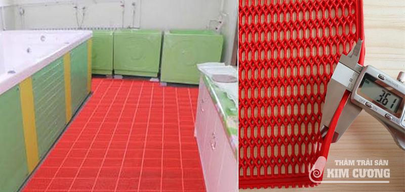 Thảm nhựa tổ ong màu đỏ Thảm nhựa tổ ong màu đỏ