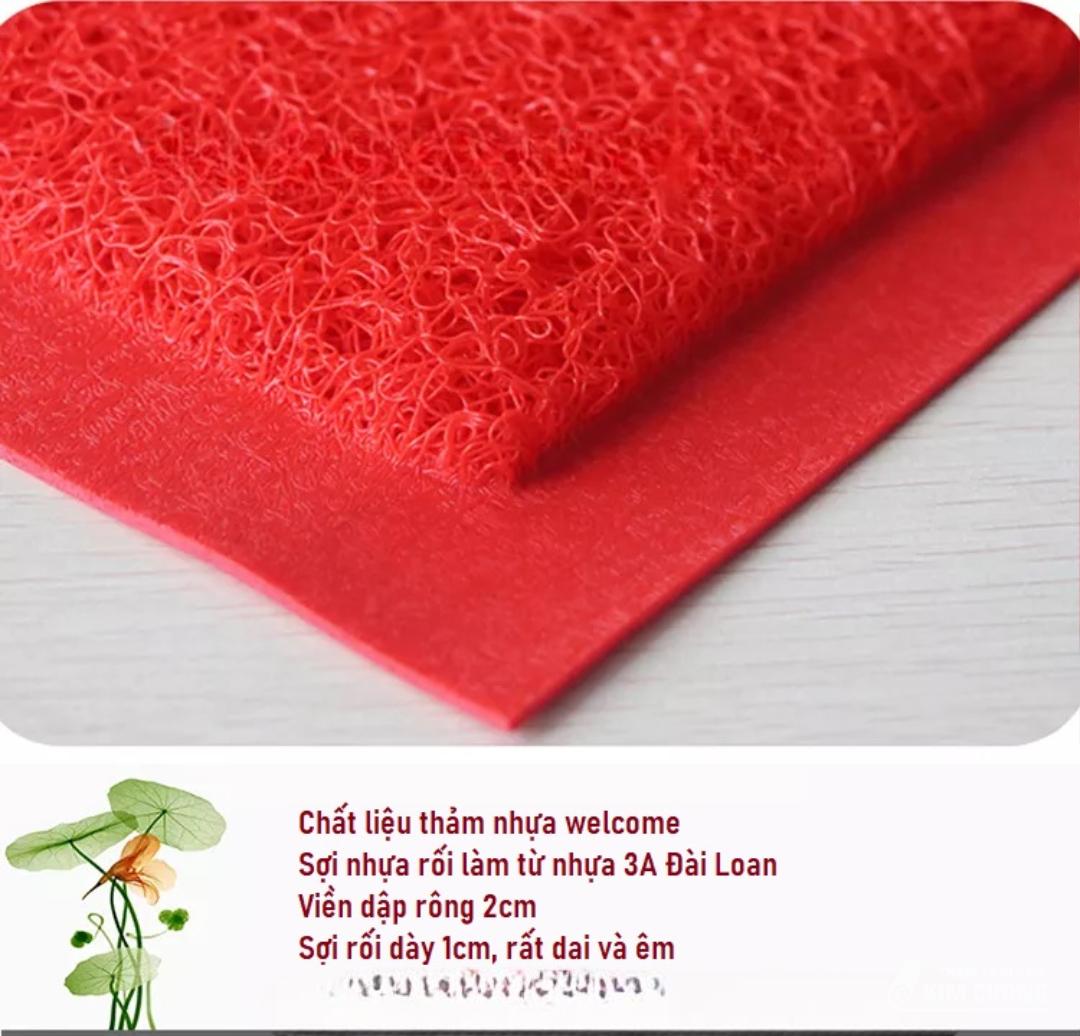 Chất liệu sợi và độ dày của thảm welcome nhựa chùi chân