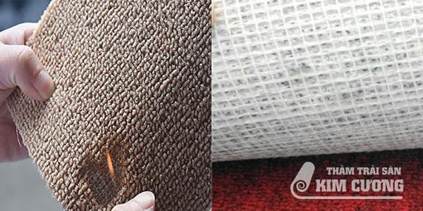 Mặt sợi và đế thảm cuộn