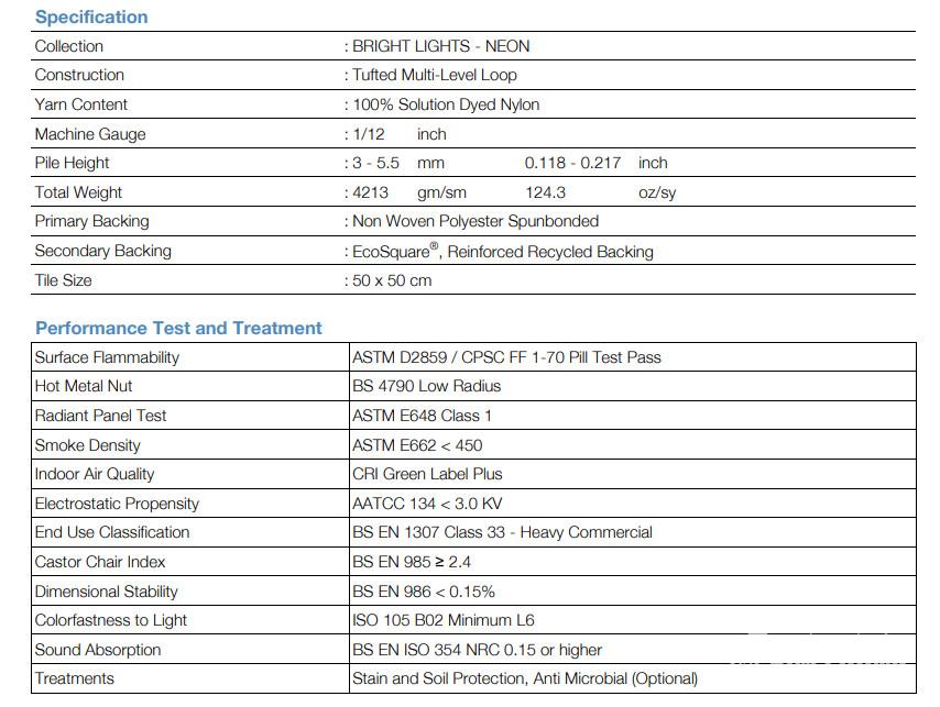 Spec carpet inter Neon Spec carpet inter Neon